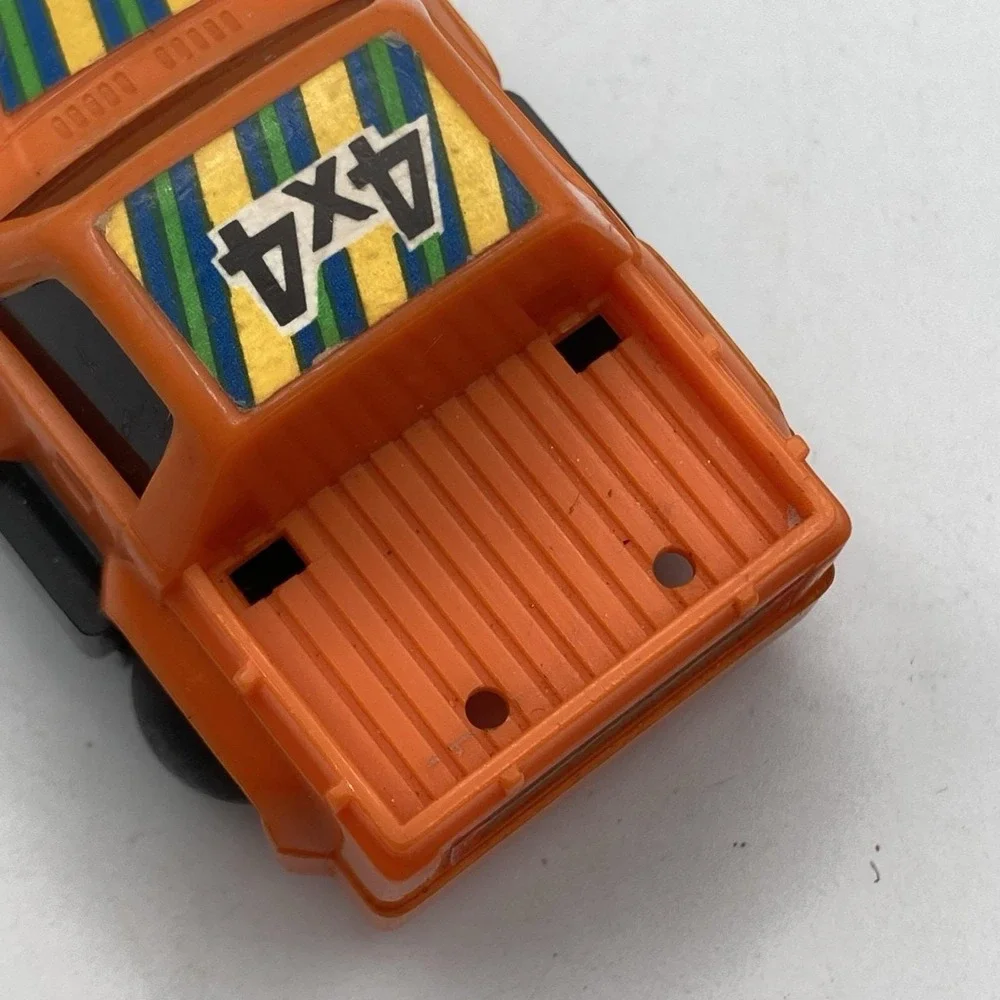 Vtg 1986 Tonka Maniacs Crazy 8s Orange 4x4 Pickup Truck Pullback Toy Car⁠
